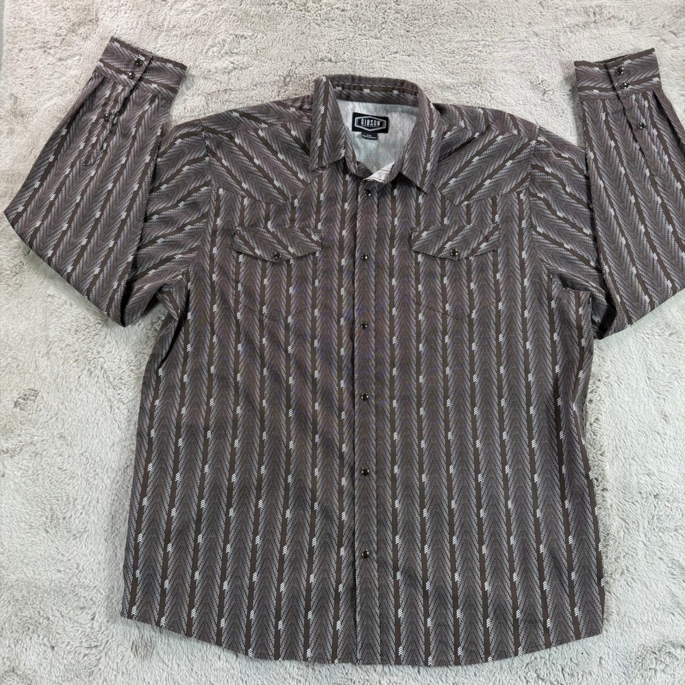 Gibson Trading Company XXL‎ Mens Western Shirt Arrow Print Long Sleeve